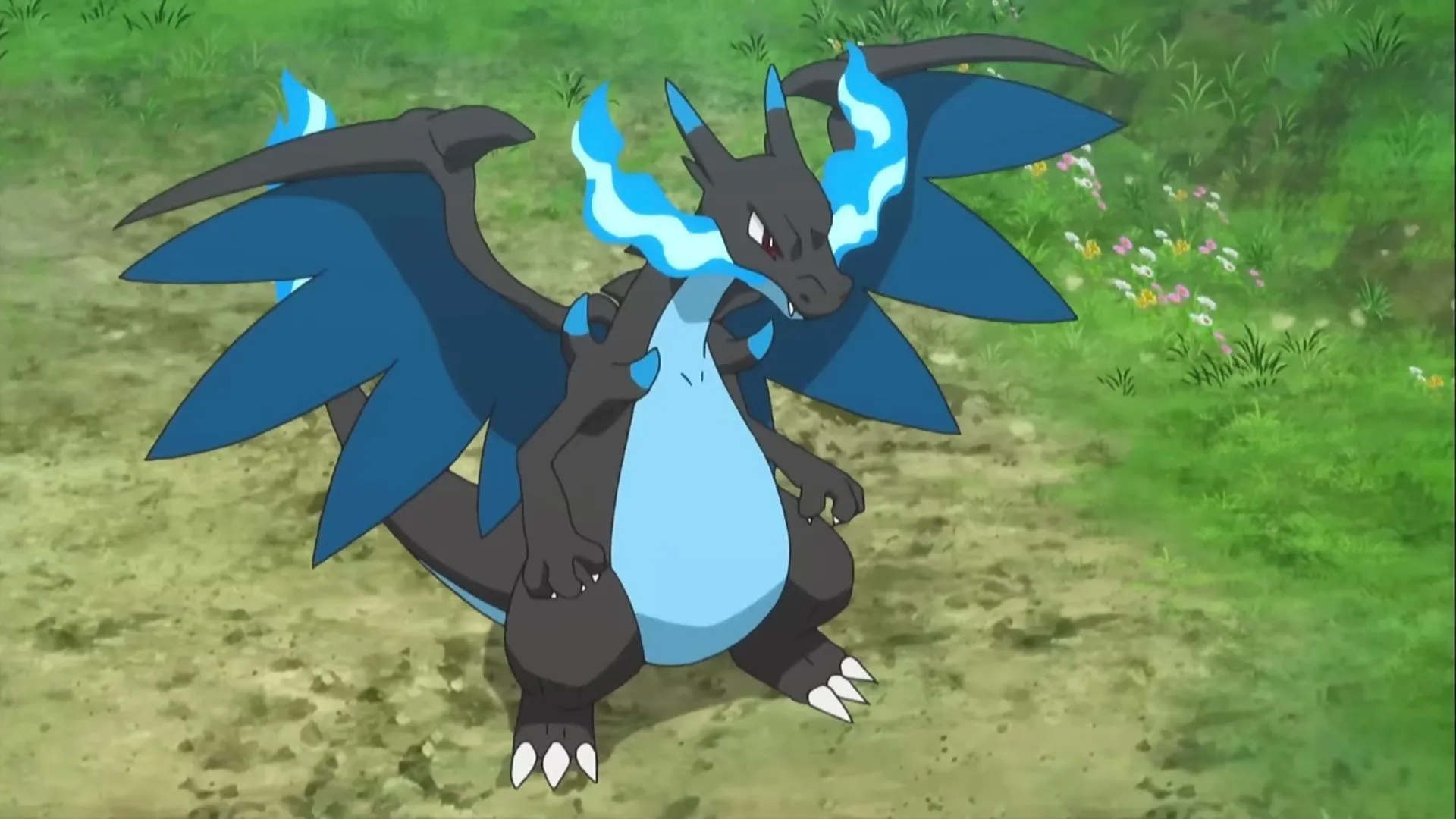Pokemon Anime Mega Charizard X uy lực