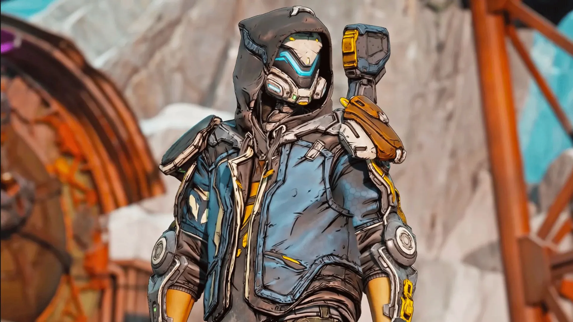 Rafa, một trong bốn Vault Hunter chính của Borderlands 4, thể hiện phong cách chiến đấu linh hoạt.