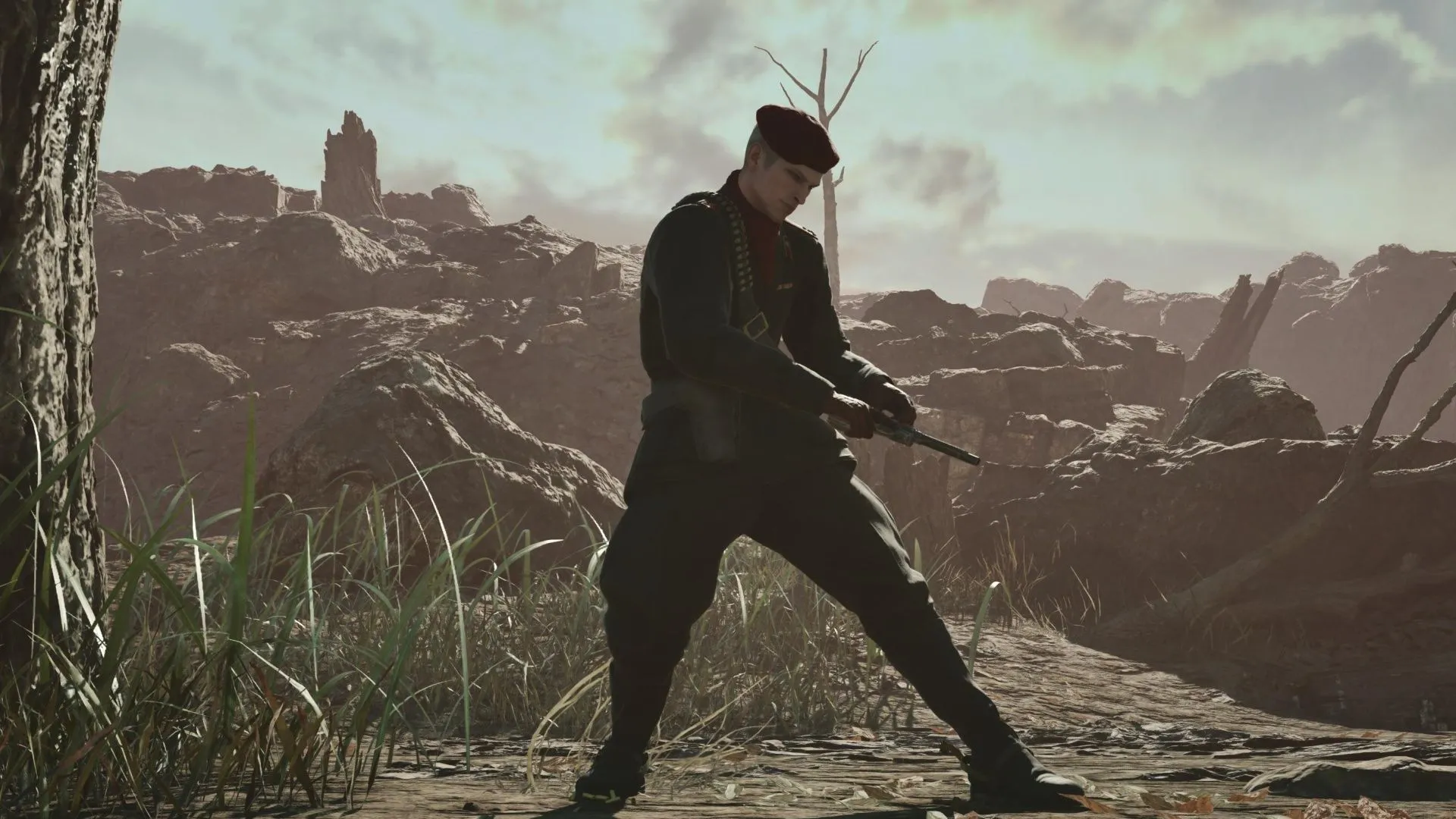 Revolver Ocelot thực hiện động tác nạp đạn đặc trưng trong Metal Gear Solid Delta