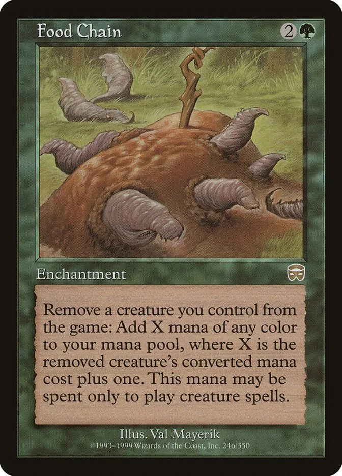Thẻ bài Food Chain của MTG, cho phép tạo ra lượng mana vô hạn khi kết hợp với các combo trong Commander Terra.