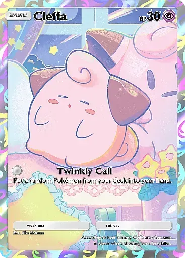 Thẻ Cleffa từ gói Lugia trong Pokemon TCG Pocket (phiên bản 2)