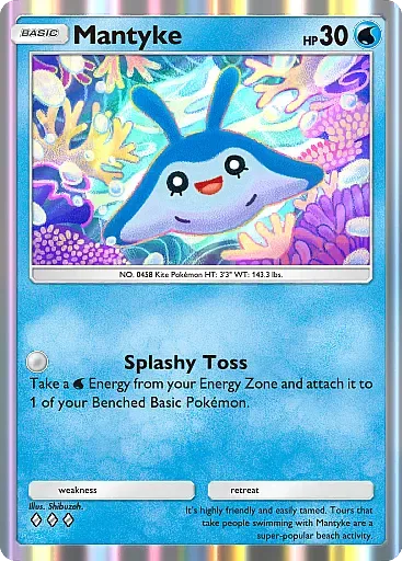 Thẻ Mantyke từ gói Secluded Springs trong Pokemon TCG Pocket