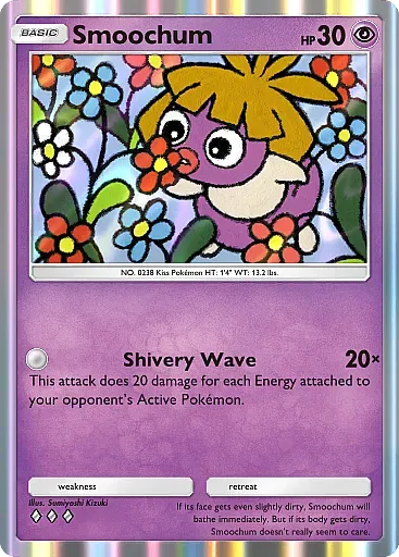 Thẻ Smoochum từ gói Ho-Oh trong Pokemon TCG Pocket