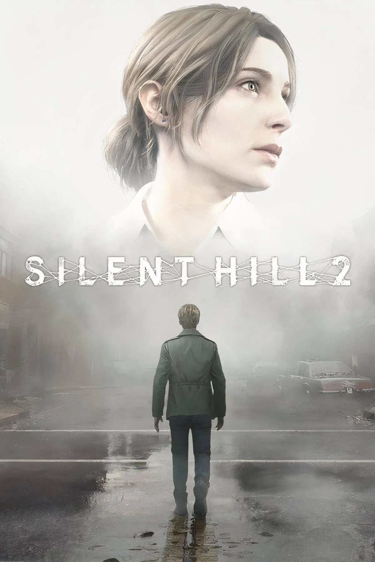 Ảnh art Silent Hill 2 remake: khung cảnh sương mù đặc trưng cùng nhân vật chính James Sunderland, nhấn mạnh bầu không khí ám ảnh