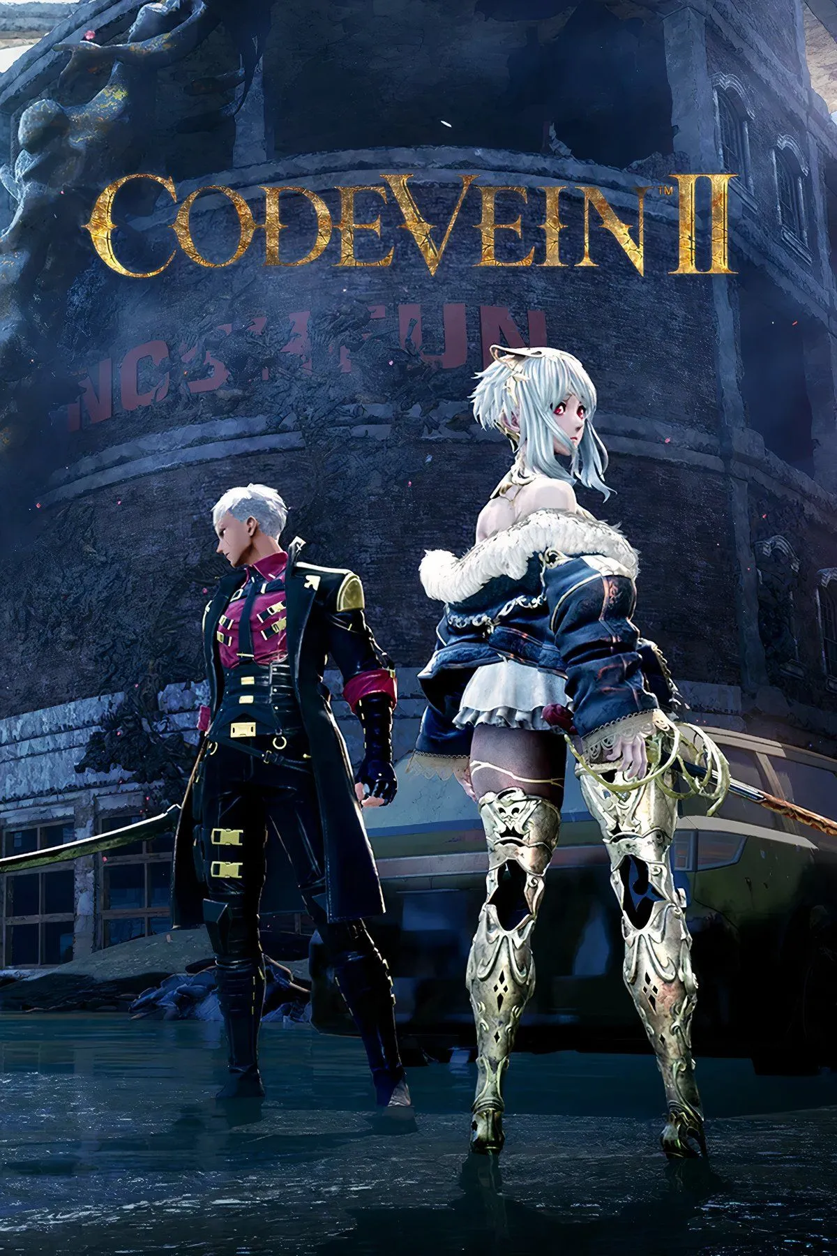 Artwork Code Vein 2 thể hiện phong cách anime-dark, nhấn mạnh yếu tố soulslike