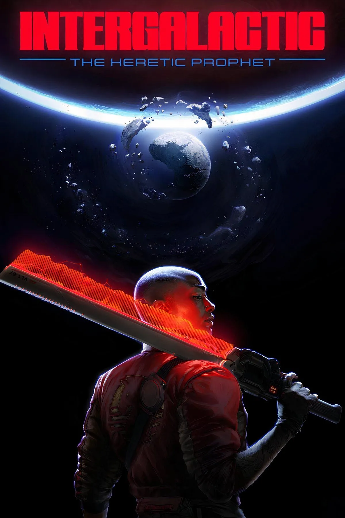 Bìa Intergalactic với phong cách retro-futuristic, nhạc nền gợi hoài niệm