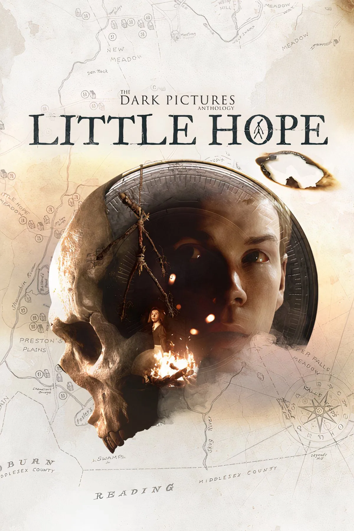 Bìa Little Hope: sương mù và nhân vật thần bí