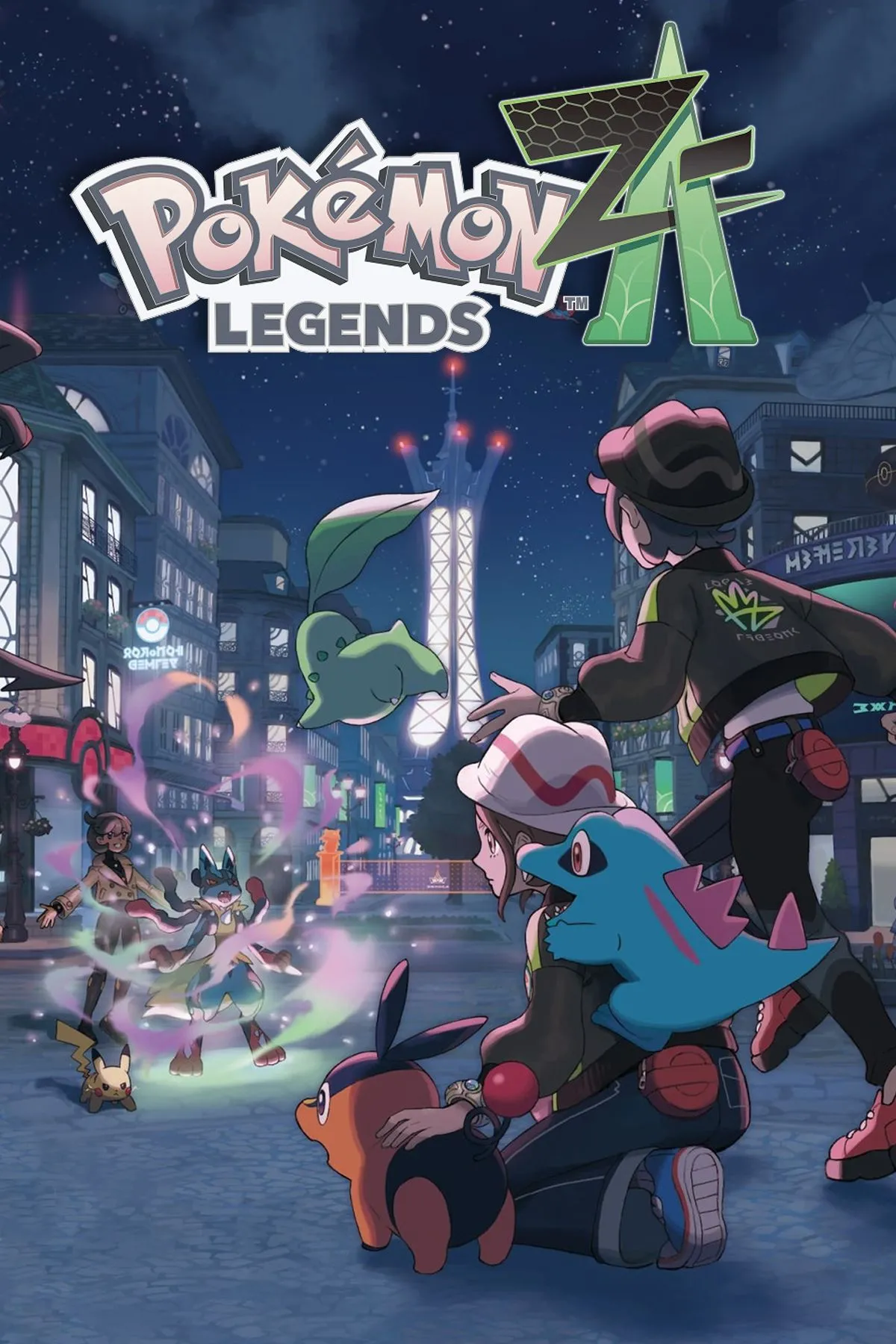 Bìa Pokemon Legends Z-A và artwork thể hiện khu vực Lumiose City và hành trình khám phá