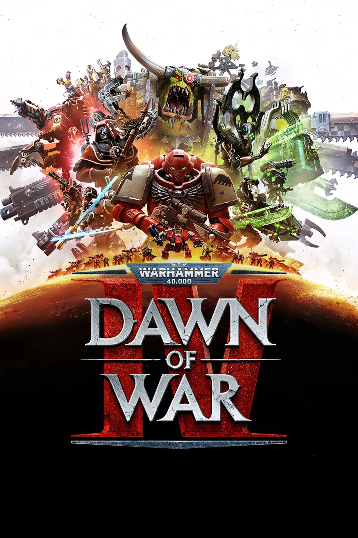 Bìa Warhammer 40,000: Dawn of War IV, nhấn vào không khí grimdark và trận chiến quy mô lớn