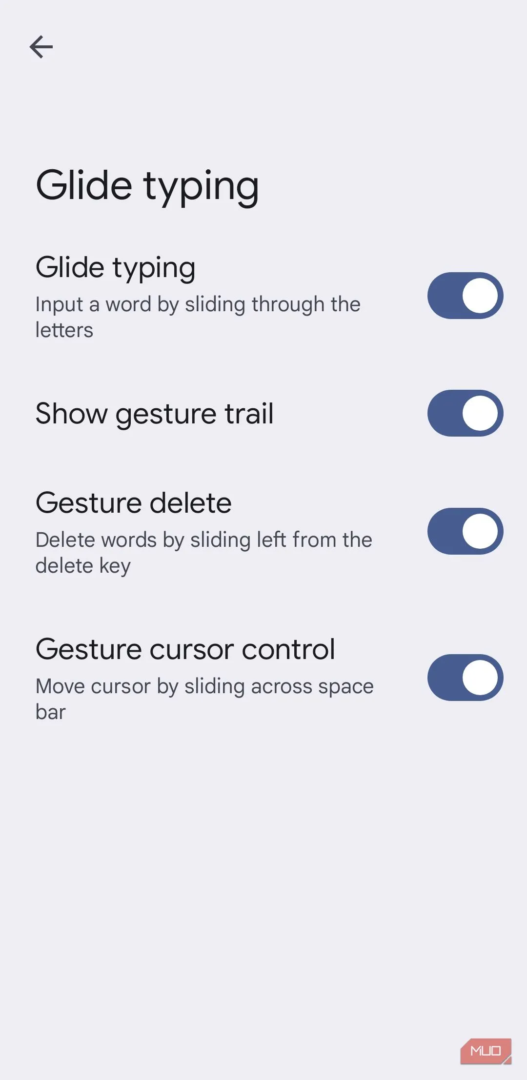 Cài đặt Glide typing và thao tác vuốt trên Gboard