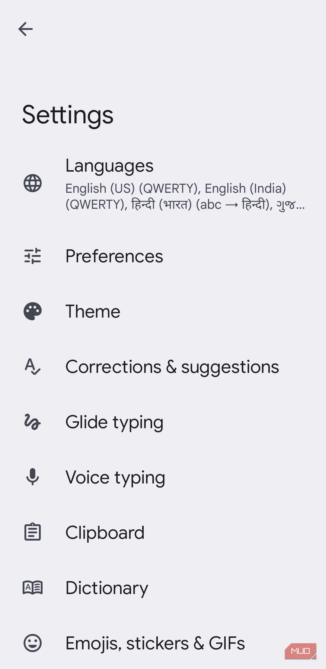 Cài đặt gợi ý và sửa lỗi của Gboard trên Android