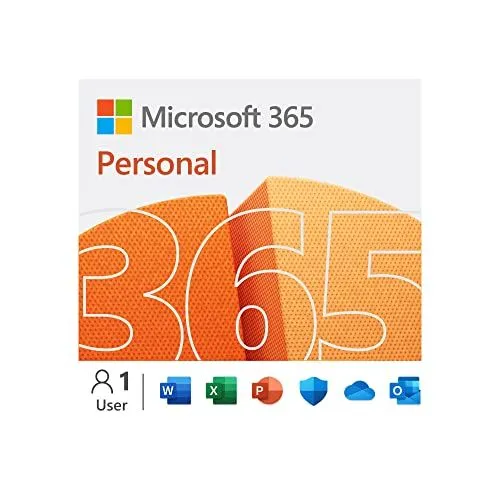 Hình minh họa sản phẩm Microsoft 365 Personal—gợi ý về việc đăng ký để có tính năng Excel mới nhất.
