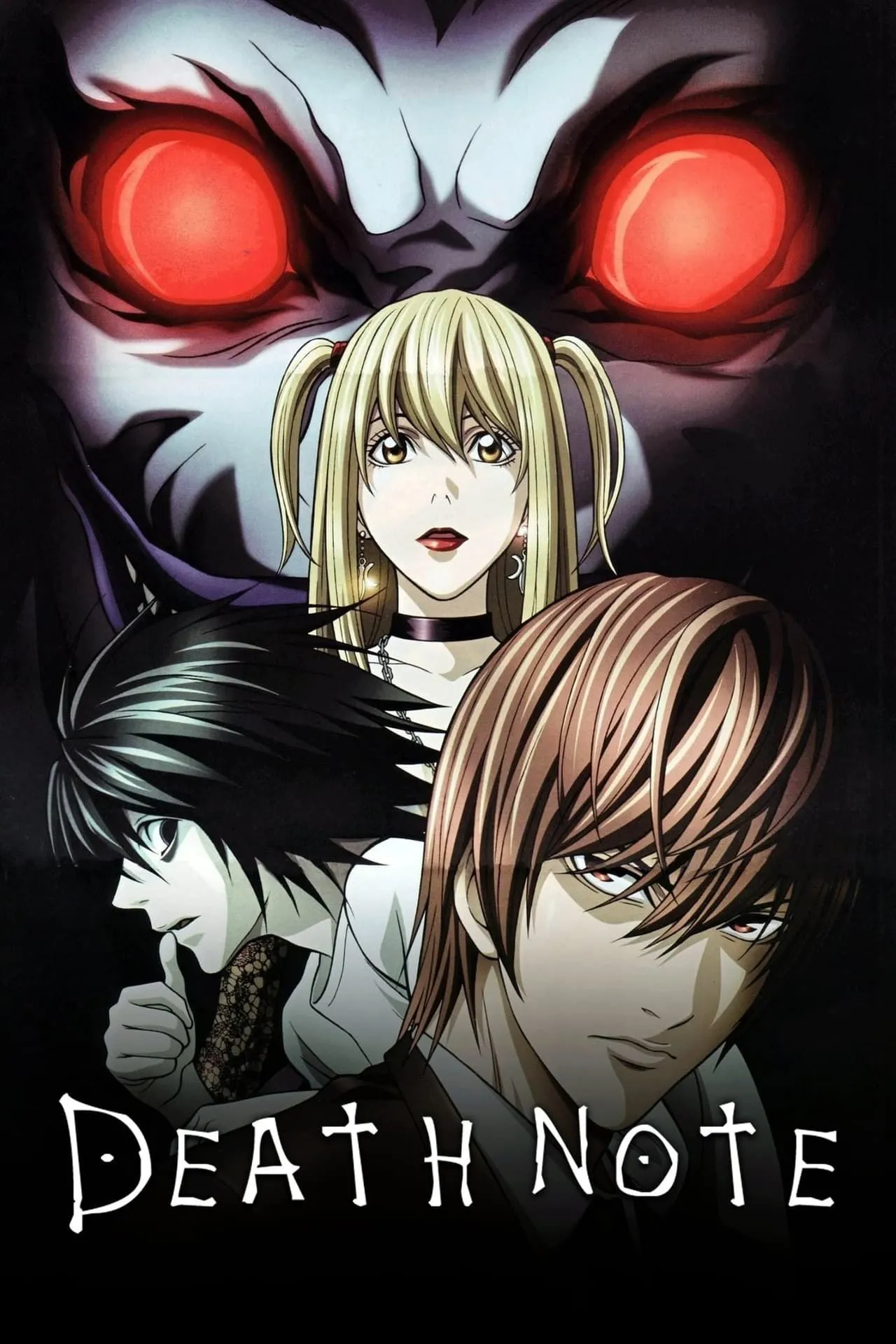 Misa Amane trong tư thế biểu tượng của Death Note