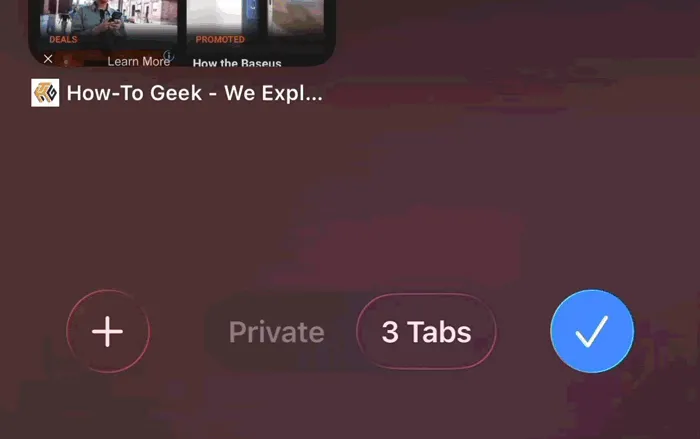 Nhấn giữ nút tick hoặc thanh địa chỉ để chọn đóng tất cả tab trong nhóm hiện tại trên Safari.