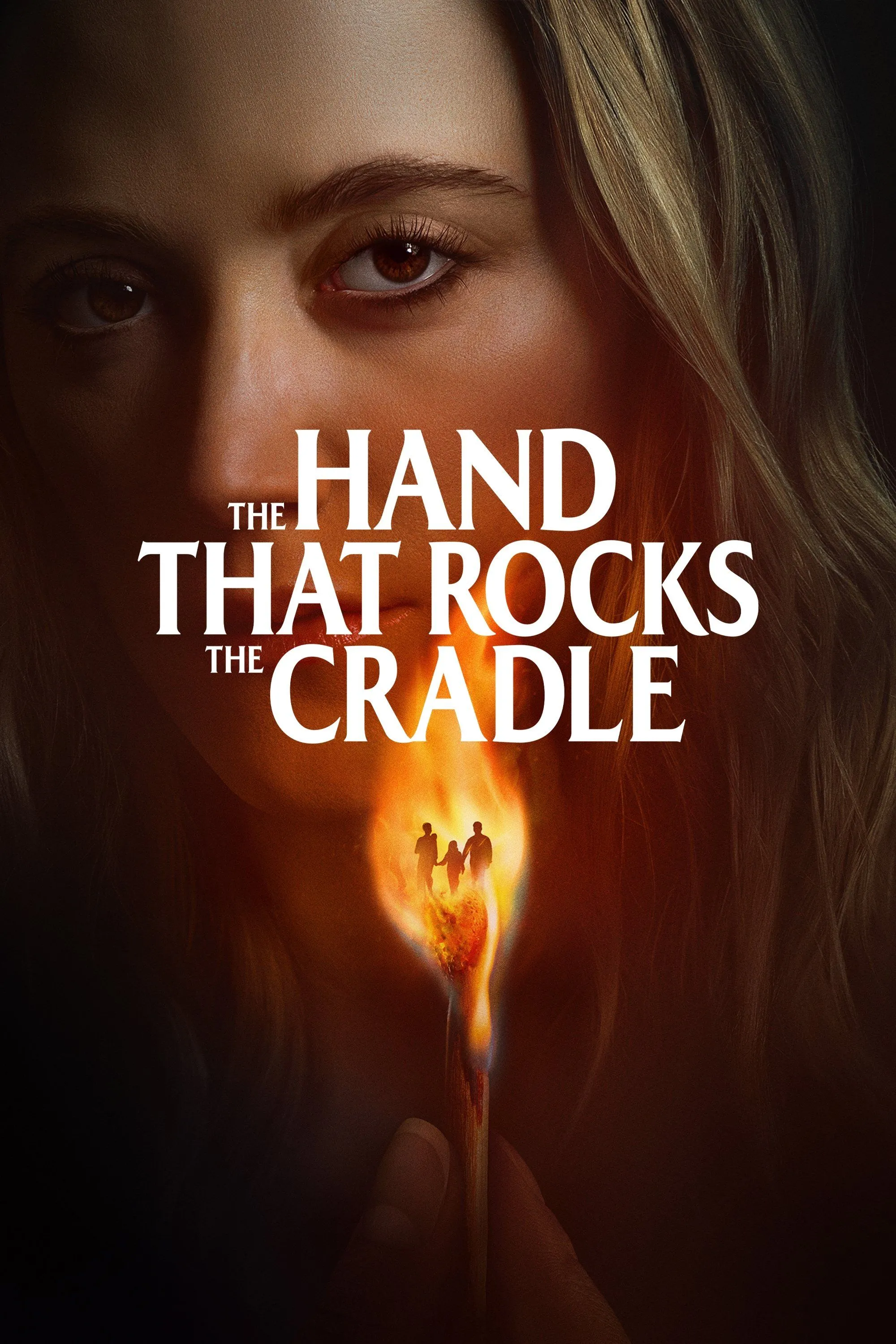 Poster chính thức 'The Hand That Rocks the Cradle' (2025) thể hiện bảo mẫu với ánh sáng u ám, gợi cảm giác psychological thriller