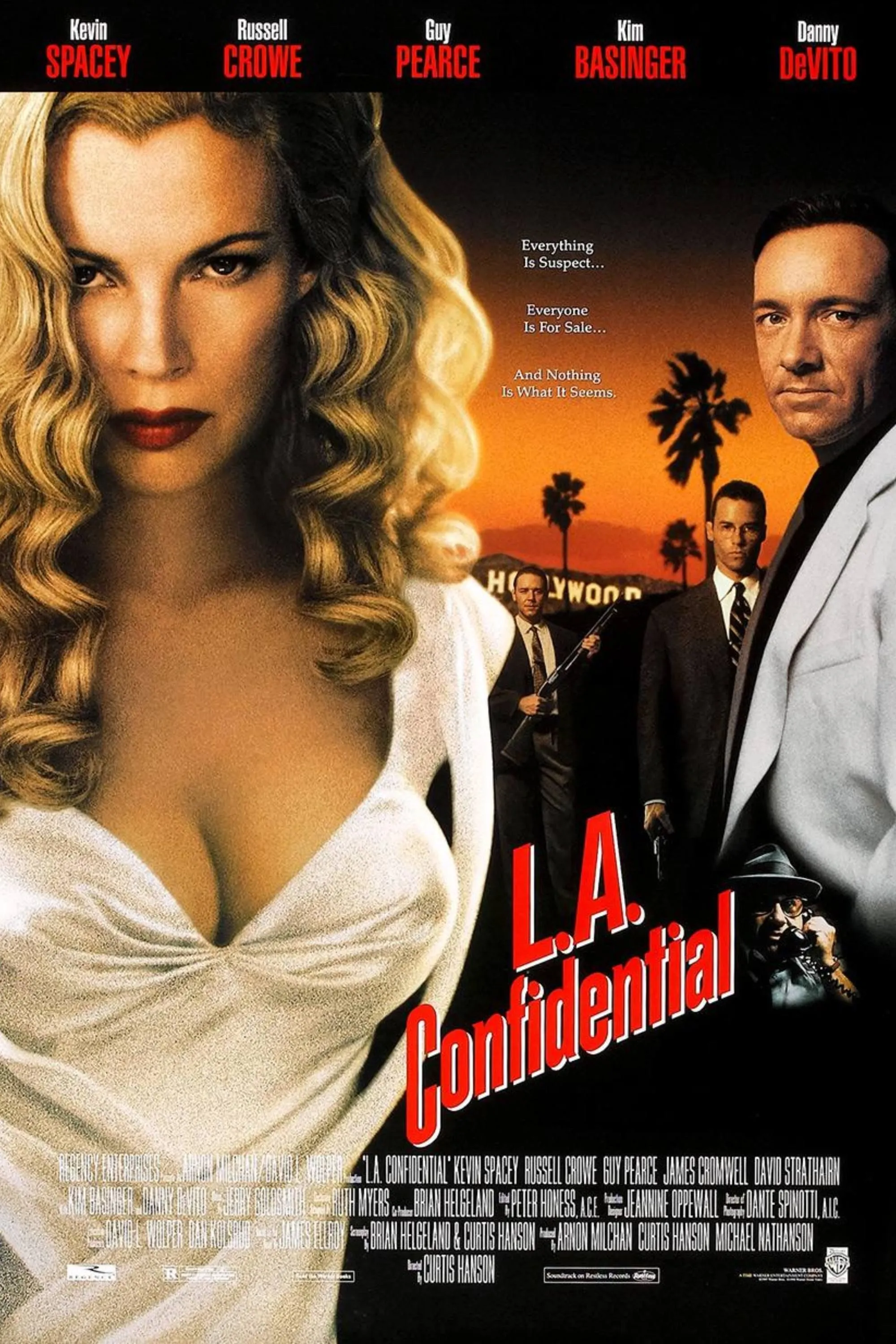 Poster L.A. Confidential (1997): neo-noir Hollywood với dàn diễn viên nổi tiếng và cốt truyện tham nhũng cảnh sát