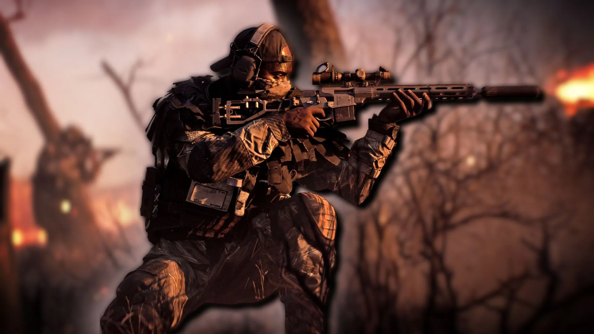 Season One — Hình minh họa sniper và cân bằng vũ khí, ảnh cho thấy chỉnh tán xạ và cơ chế zoom