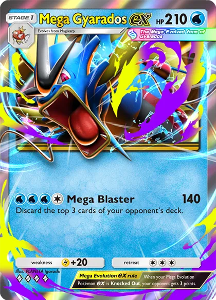 Thẻ Mega Gyarados trong Mega Rising (mẫu công bố)
