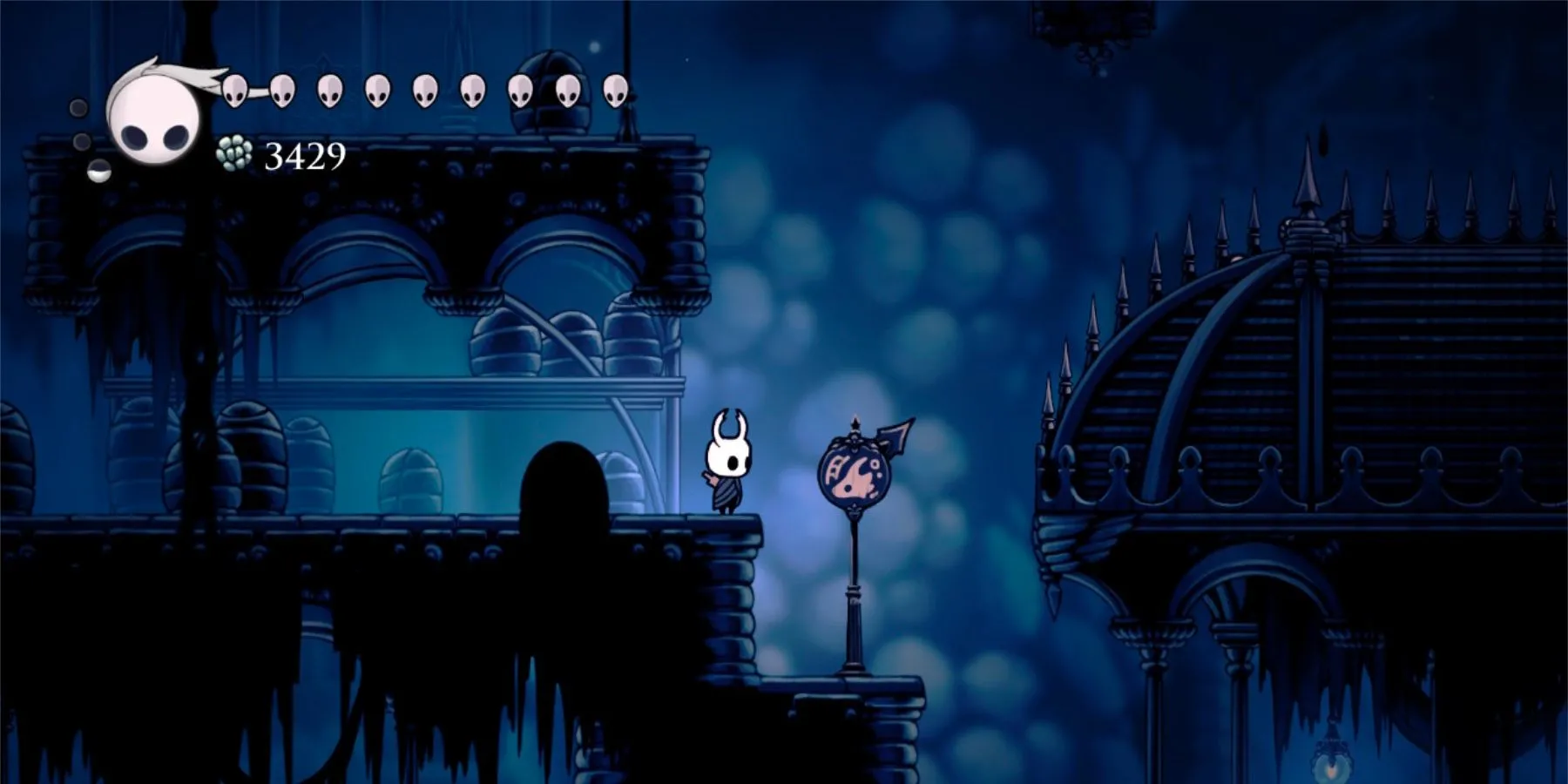 Trạm City Storerooms trong City of Tears — đường lên qua nhà kho và platforming
